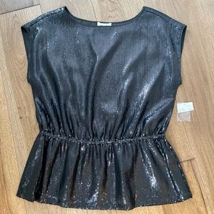 Kate Hill sequin peplum top